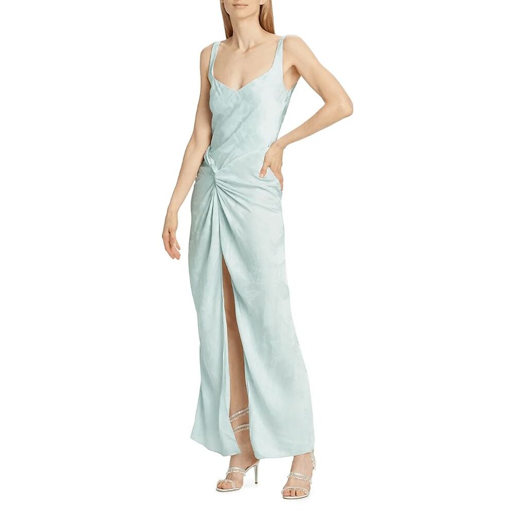 Alejandra Alonso Rojas Jacquard Twist Waist Cocktail Dress SIZE US2 $1595